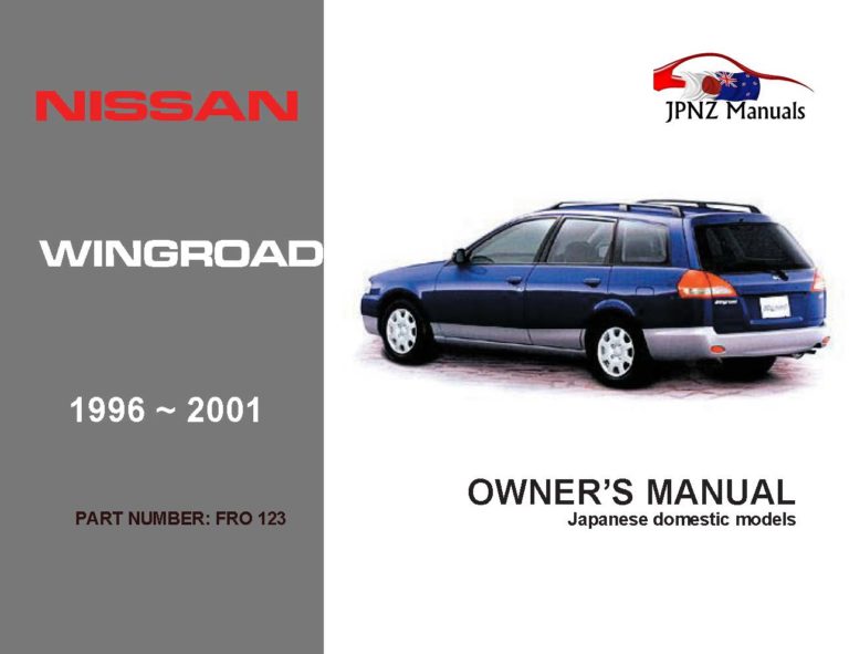 Nissan - Wingroad Car Owners User Manual In English | 1996 - 2001 | Y10