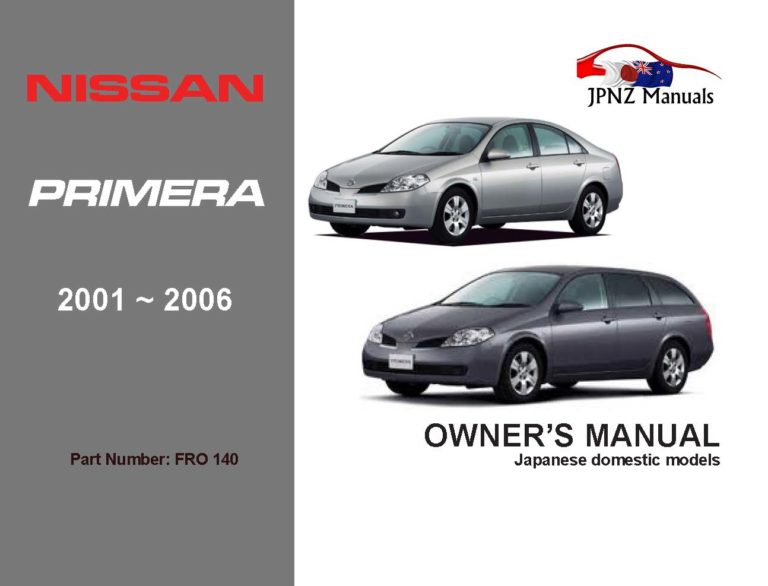 Nissan - Primera P12 Car Owners User Manual In English | 2001 - 2006