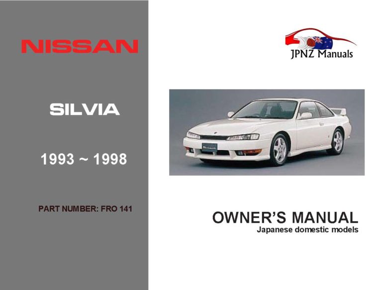 Nissan - Silvia Owner's User Manual In English | 1993 - 1998