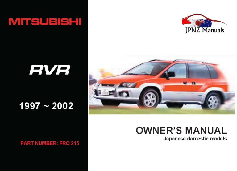 Mitsubishi - RVR Car Owners User Manual In English | 1997 - 2002