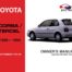 Toyota - Corsa / Tercel Car Owners User Manual In English | 1990 - 1994