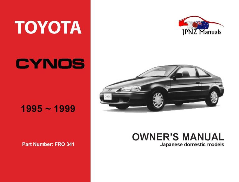 Toyota - Cynos Owner's User Manual In English | 1995 - 1999