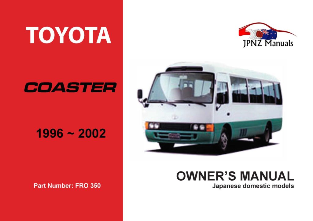 Toyota Coaster car owners manual 1996 2002 B40, B50