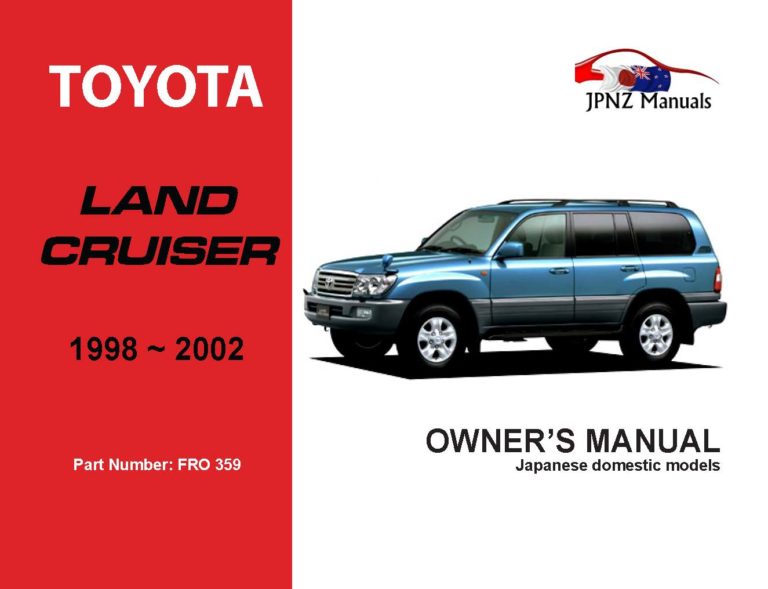 Toyota - Landcruiser / Land Cruiser 100 Series Owners User Manual In English | 1998 - 2002