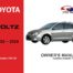 Toyota - Voltz Car Owners User Manual In English | 2002 - 2004