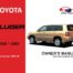 Toyota - Kluger Owner's User Manual In English | 2000 - 2007