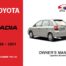 Toyota - Nadia Car Owners User Manual In English | 1998 - 2001