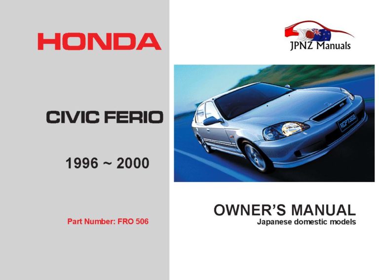 Honda - Civic Ferio Car Owners User Manual In English | 1996 - 2000