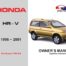 Honda - HR-V Car Owners User Manual In English | 1996 - 2001