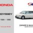 Honda - Odyssey Car Owners User Manual In English | 1994 - 1999