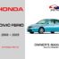Honda - Civic Ferio Car Owners User Manual In English | 2000 - 2005