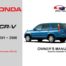 Honda - CR-V CRV Owners User Manual In English | 2001 -2006