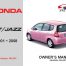 Honda - Fit / Jazz Car Owners User Manual In English | 2001 - 2008