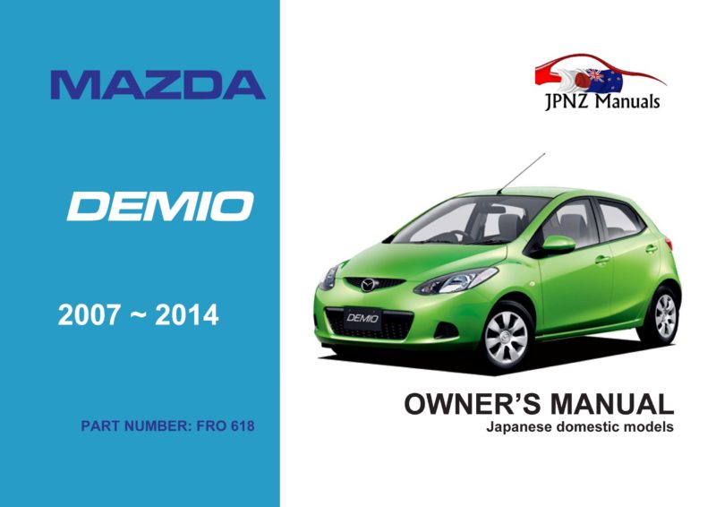 Mazda Demio Owner's User Manual In English 2007 2014