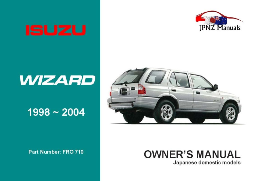 Isuzu Wizard Owners User Manual In English 1998 2004