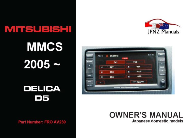 Mitsubishi – MMCS 2005~2012 Delica D5 Multi Communication System User Manual in English