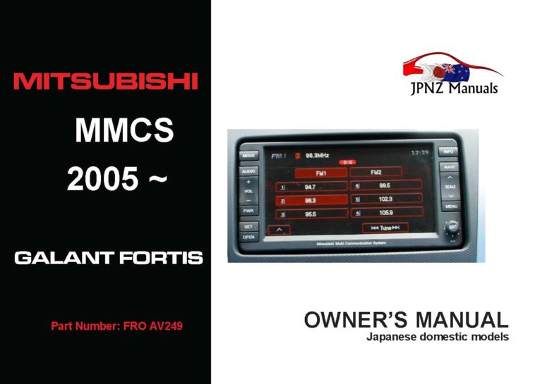 Mitsubishi – MMCS 2005~2012 Galant Fortis Multi Communication System User Manual In English