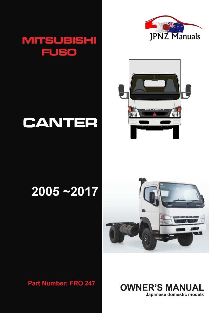 Mitsubishi Fuso Canter Truck owners user manual in English 2005 2017