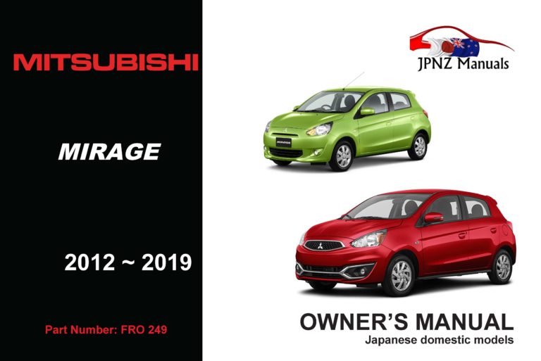 Mitsubishi - Mirage owners user manual in English | 2012 - 2019