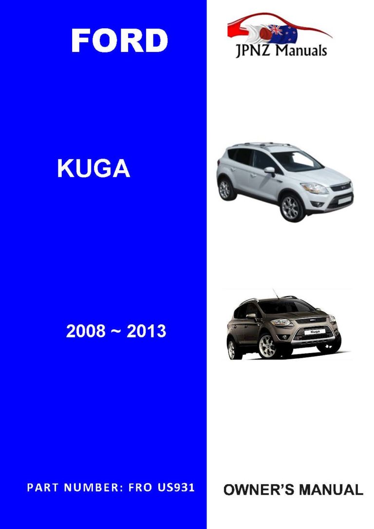 Ford Kuga user owners manual in English 2008 2013