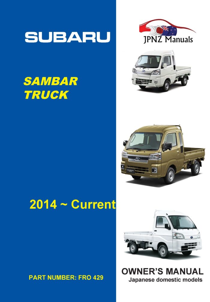 Subaru - Sambar Truck Owners User Manual In English | 2014 - Current (Part N.o 429)