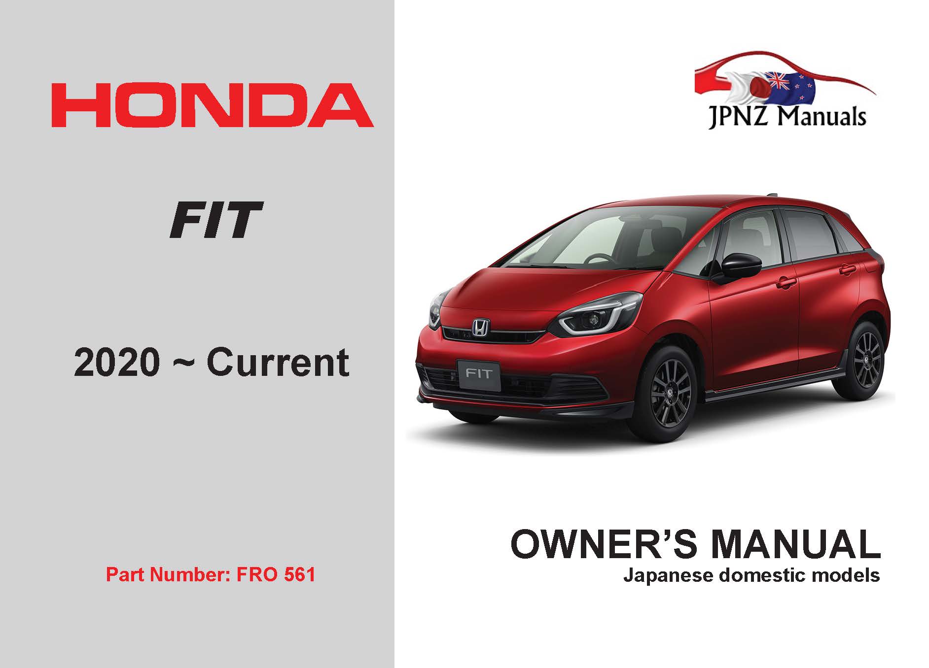 Honda – Fit car owners user manual in English | 2020 – Current (Part No 561)