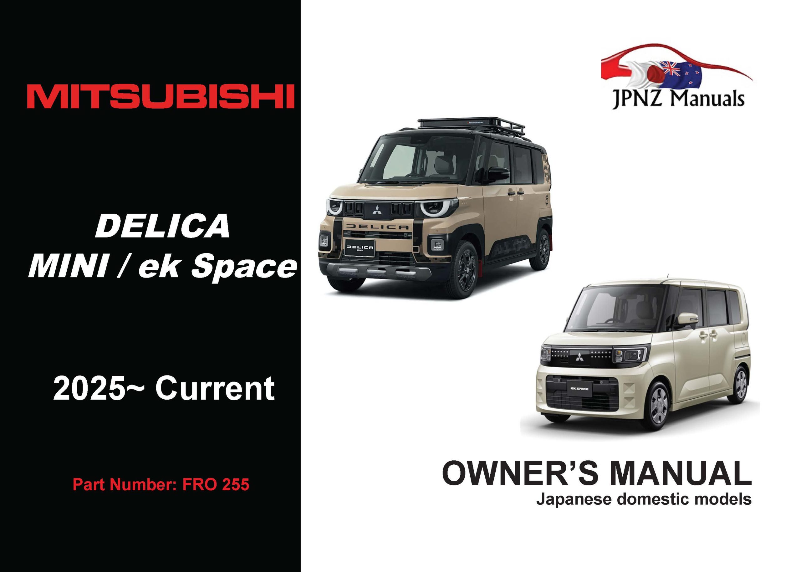 Mitsubishi – Delica Mini / eK Space Owners User Manual In English | 2025 - Current (Part N.o 255)