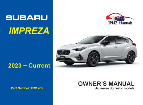 Subaru Impreza Owners User Manual In English | 2023 – Current (Part N.O 435)