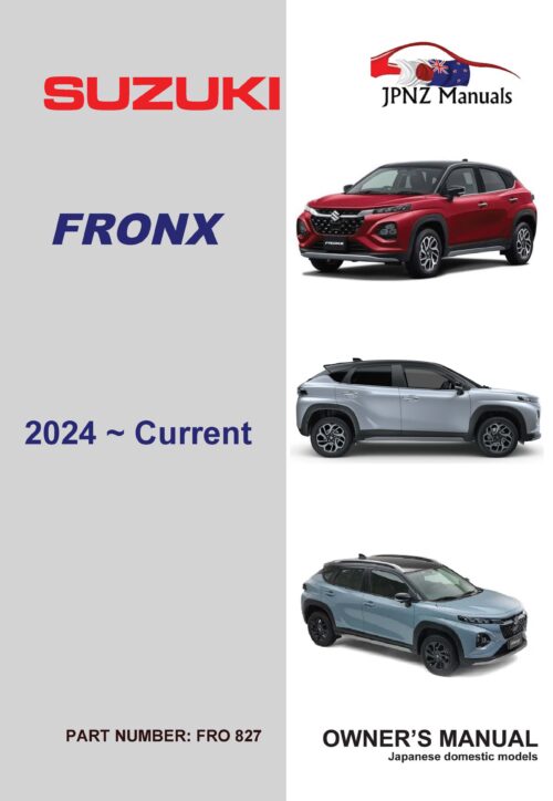 Suzuki – Fronx owners user manual in English | 2024 ~ Current (Part No 827)